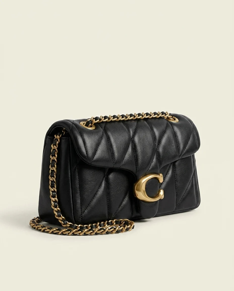"CO" Tabby Quilted Black