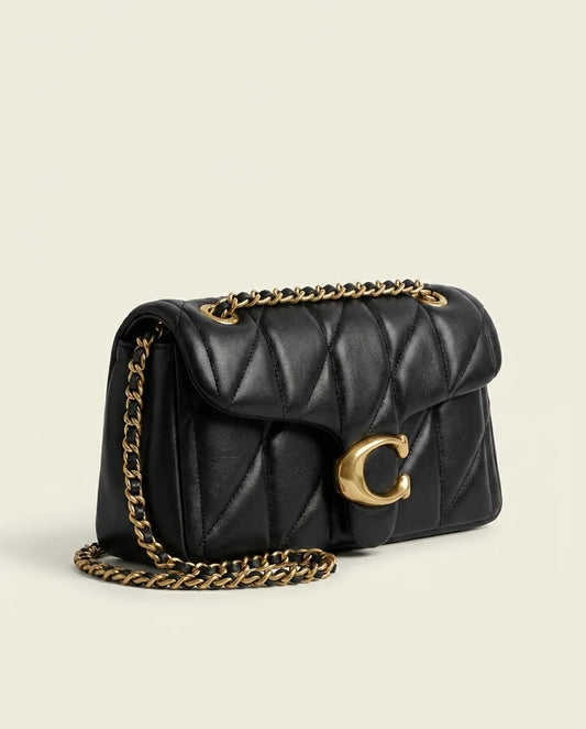 "CO" Tabby Quilted Black