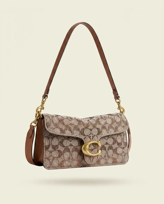 "CO" Tabby Monogram Brown